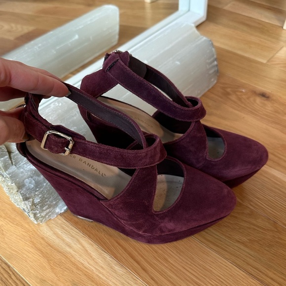 Loeffler Randall Suede Crisscross Wedges, size 8.5, GUC - Picture 3 of 7